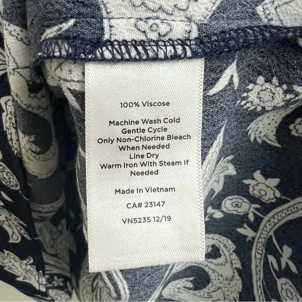 TALBOTS FLOUNCE HEM MIDI DRESS IN BLUE/WHITE PAISLEY 3X Tiered Modest Workwear - Picture 12 of 12